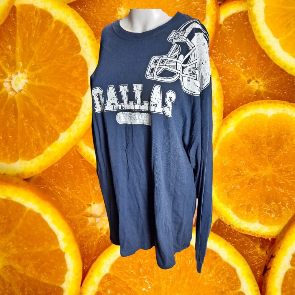 Gildan Dallas Football Helmet Graphic Long Sleeve T-Shirt 2XL